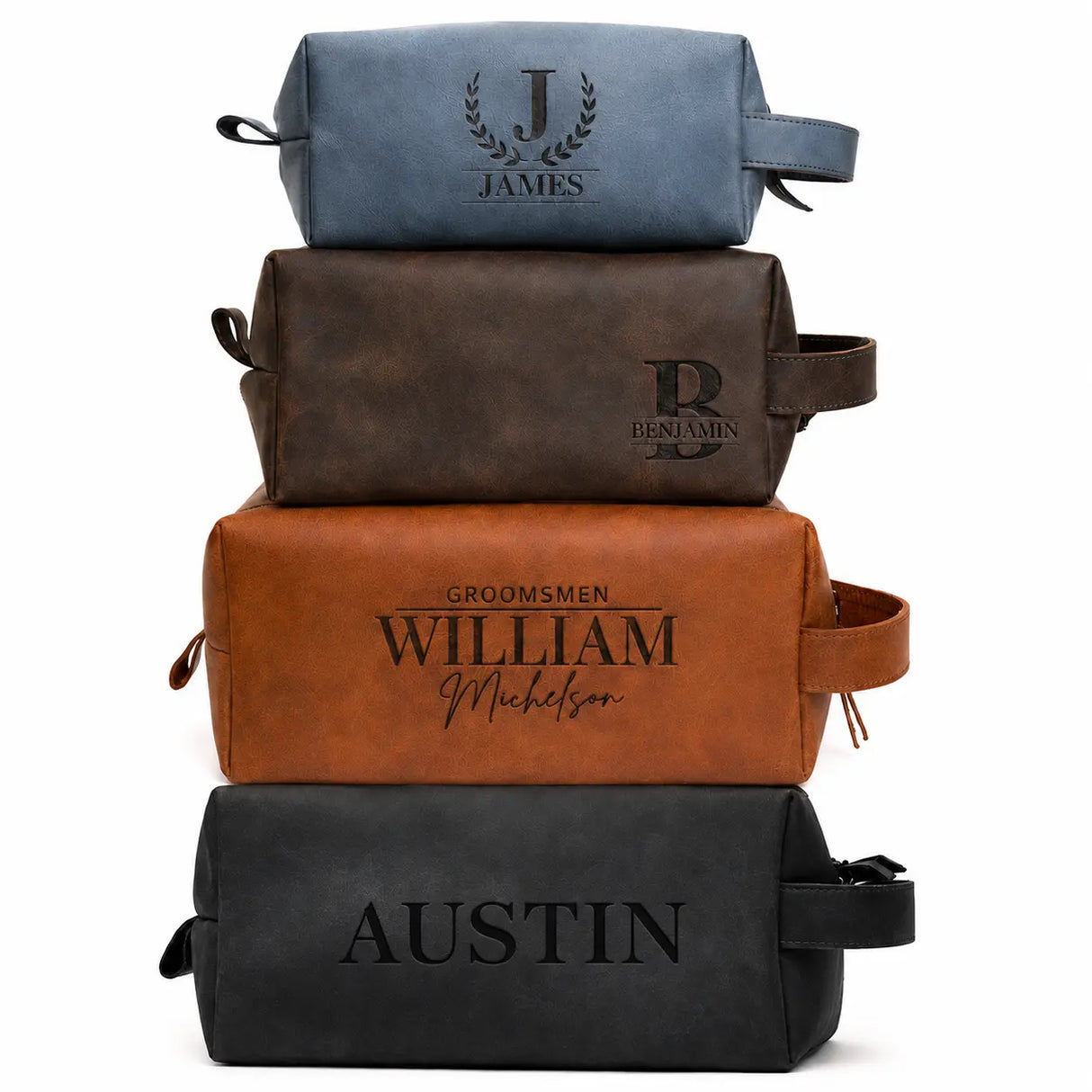 Personalized Leather Dopp Kit