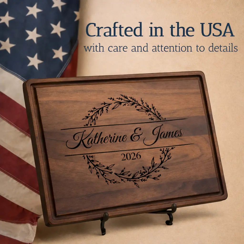 Personalized Cutting Board and Display Stand