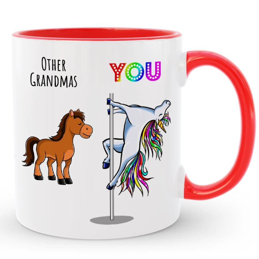 Custom Funny Grandma Coffee Mug with Name, Grandma Gag Mug