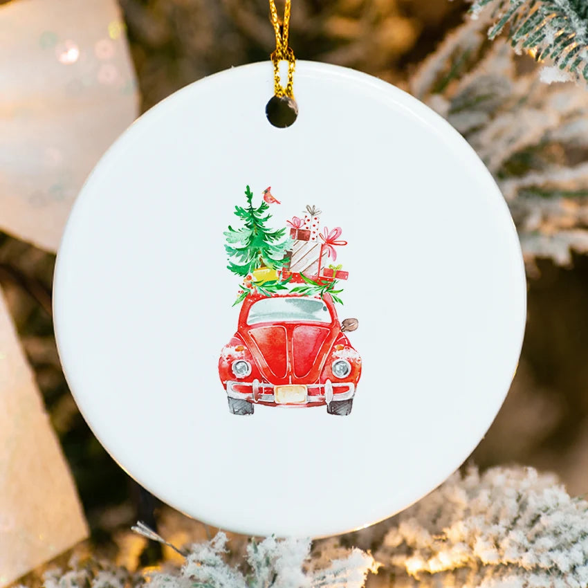 Personalized Christmas Family Ornament - Christmas Car 2025