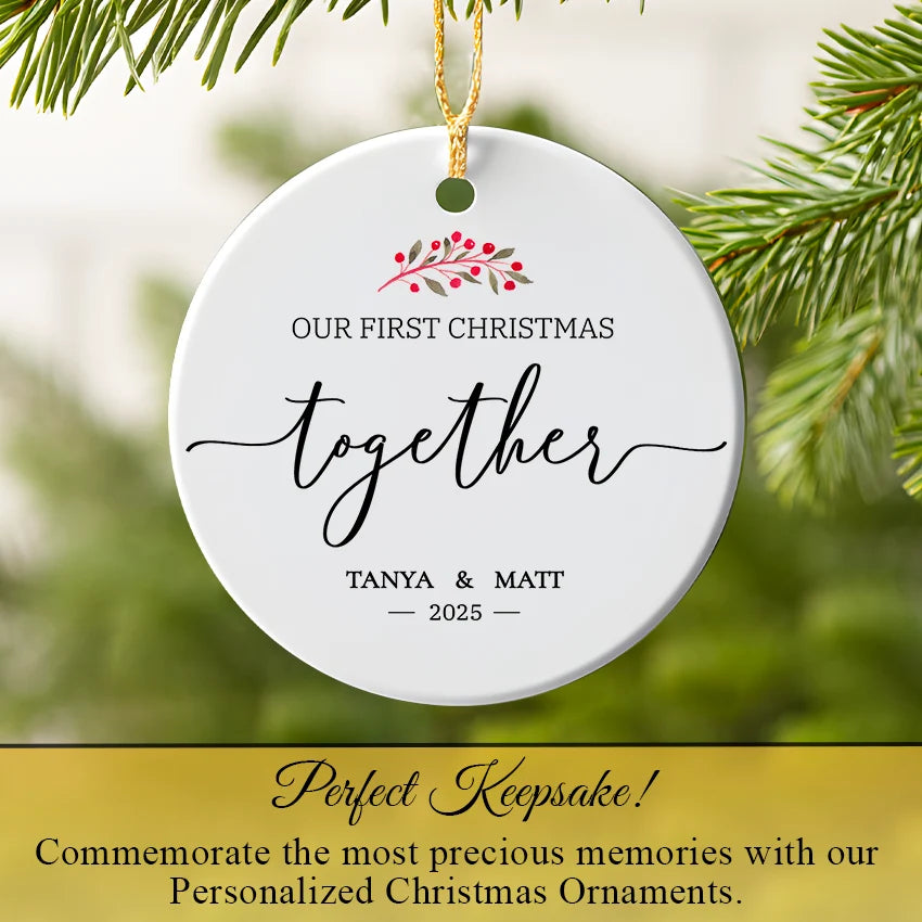 Personalized Our First Christmas Together Ornament 2025