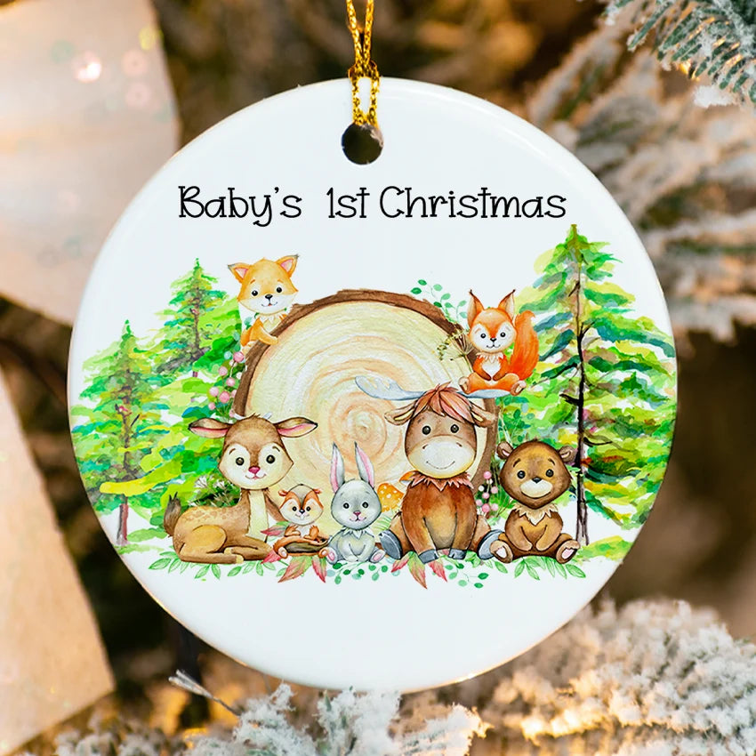 Custom Baby's 1st Christmas Tree Ornament 2025