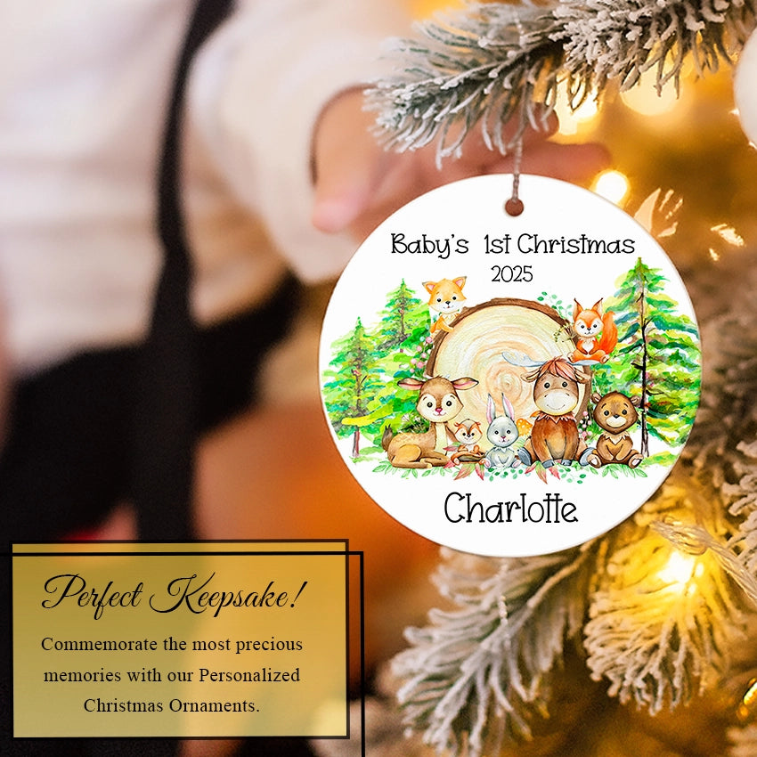 Custom Baby's 1st Christmas Tree Ornament 2025