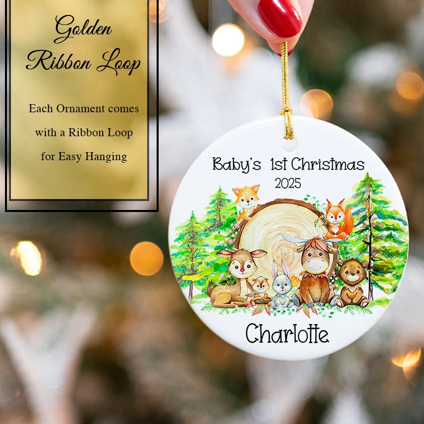 Custom Baby's 1st Christmas Tree Ornament 2025