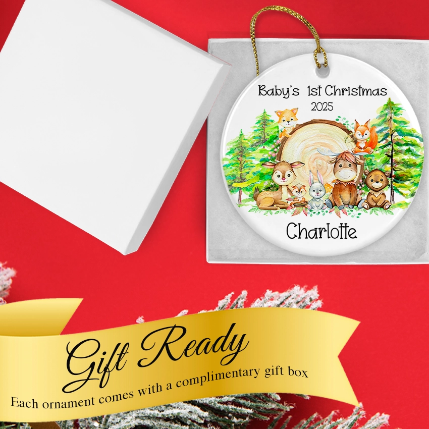 Custom Baby's 1st Christmas Tree Ornament 2025