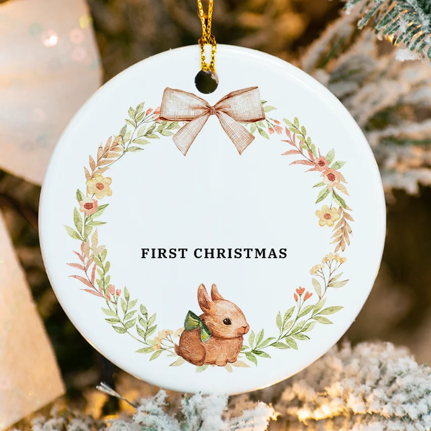 Personalized First Christmas Baby Xmas Ornament 2025