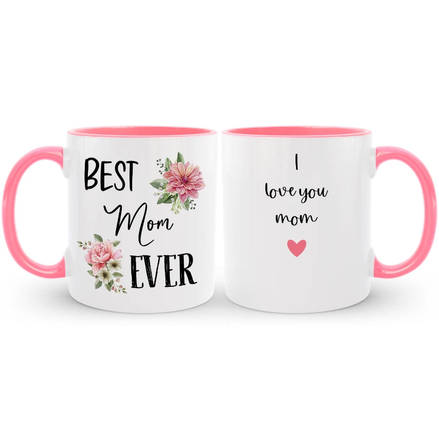 Personalized Best Mom Ever Coffee Mug, Mother's Birthday Gift