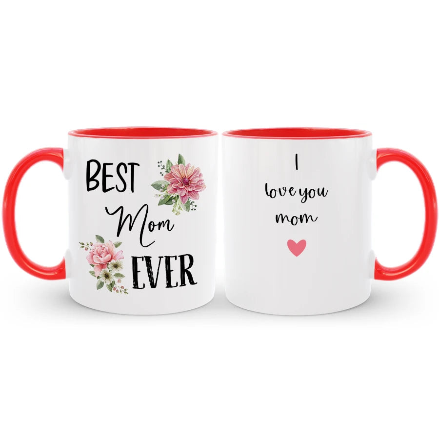 Personalized Best Mom Ever Coffee Mug, Mother's Birthday Gift