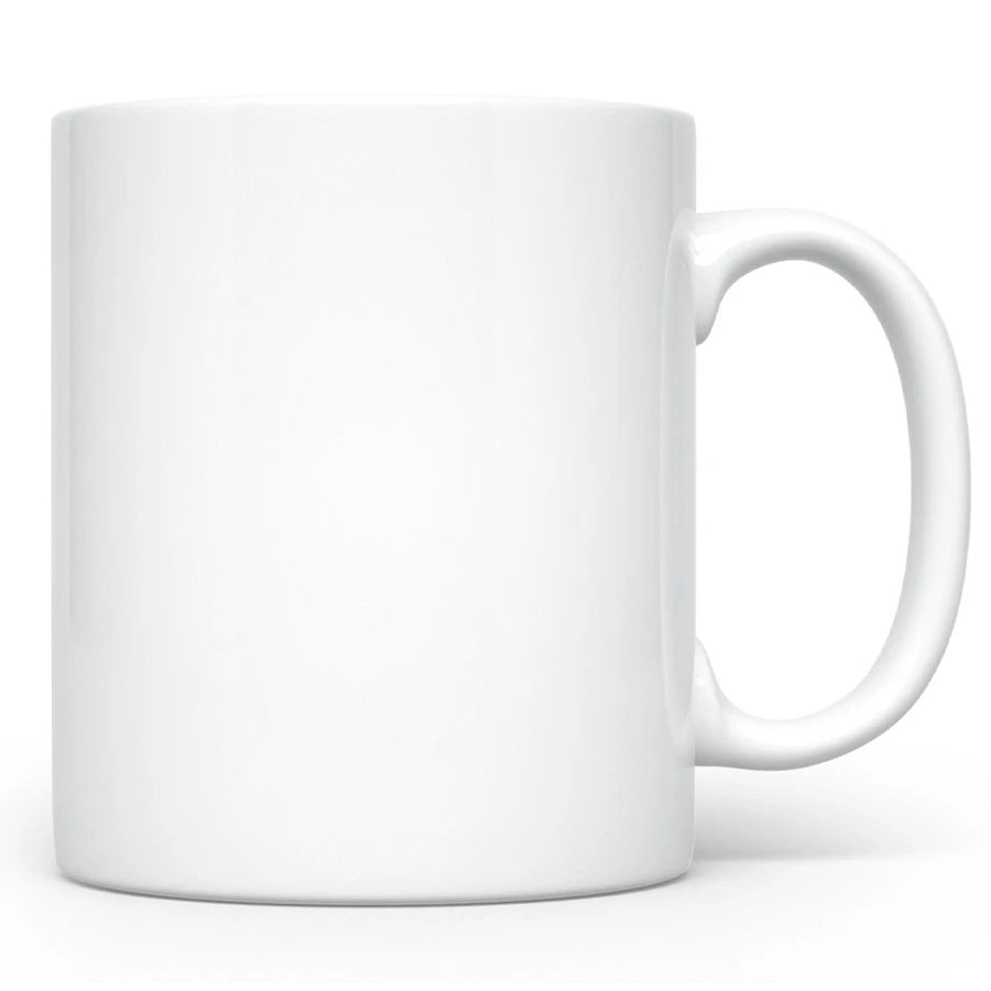 White mug on a white background