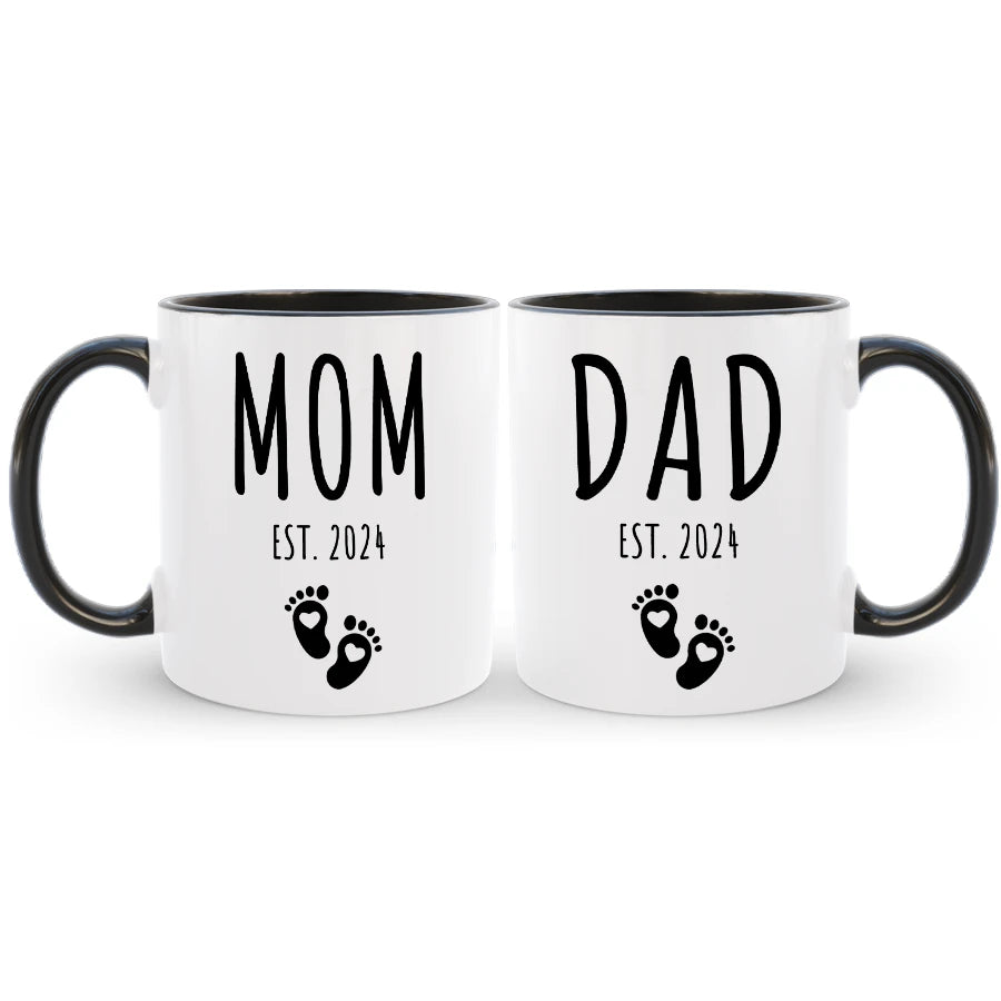 Personalized Parents to Be Mug Set for New Mom & Dad
