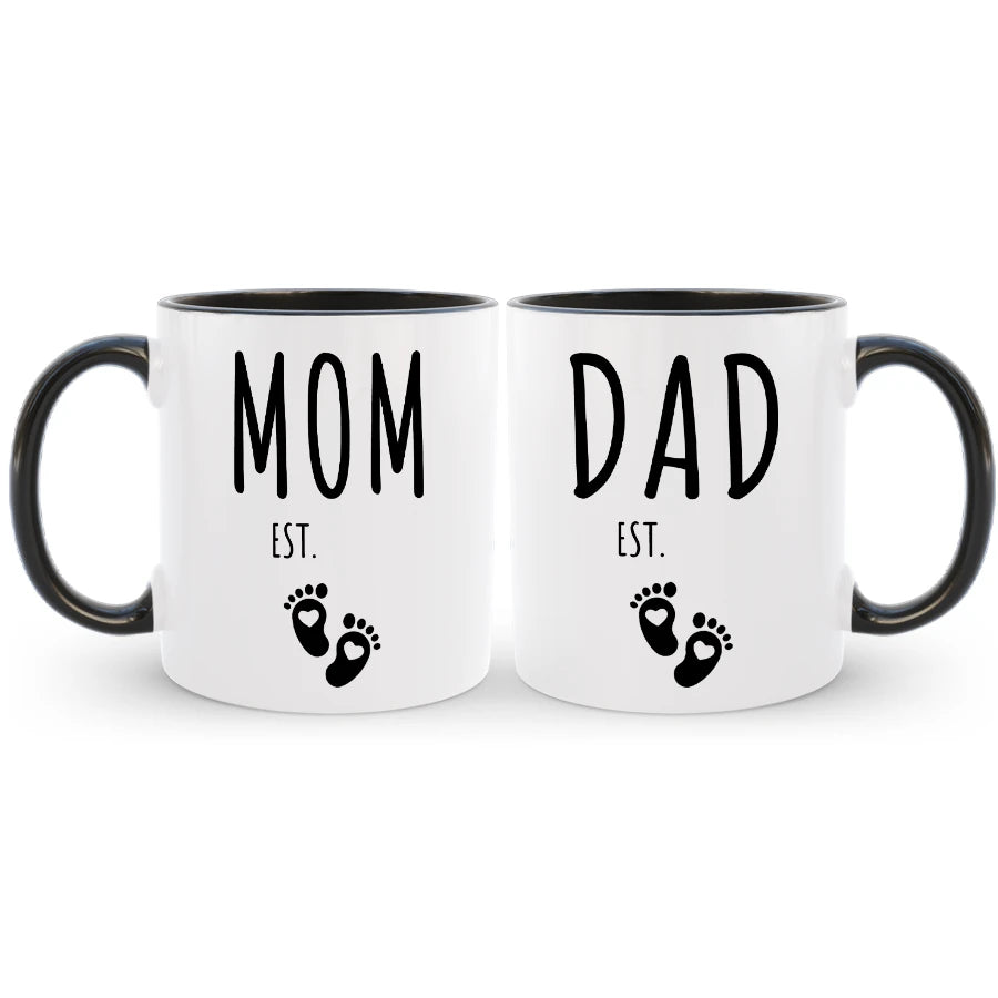 Personalized Parents to Be Mug Set for New Mom & Dad