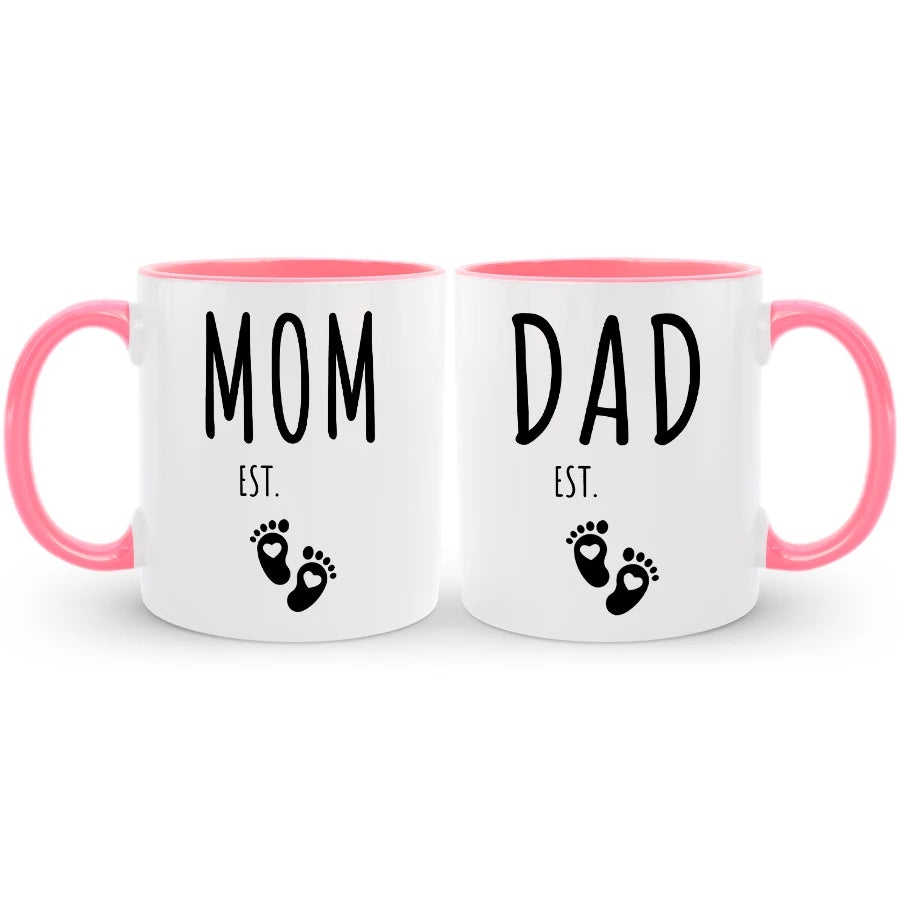 Personalized Parents to Be Mug Set for New Mom & Dad