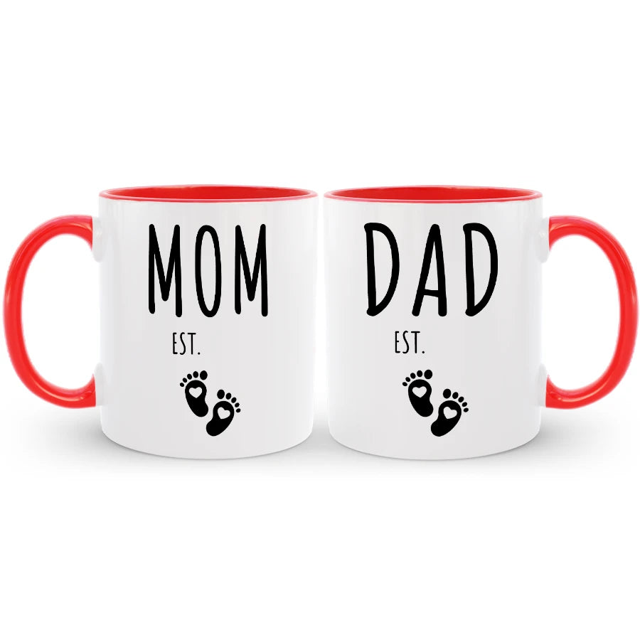 Personalized Parents to Be Mug Set for New Mom & Dad