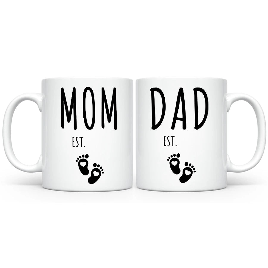Personalized Parents to Be Mug Set for New Mom & Dad