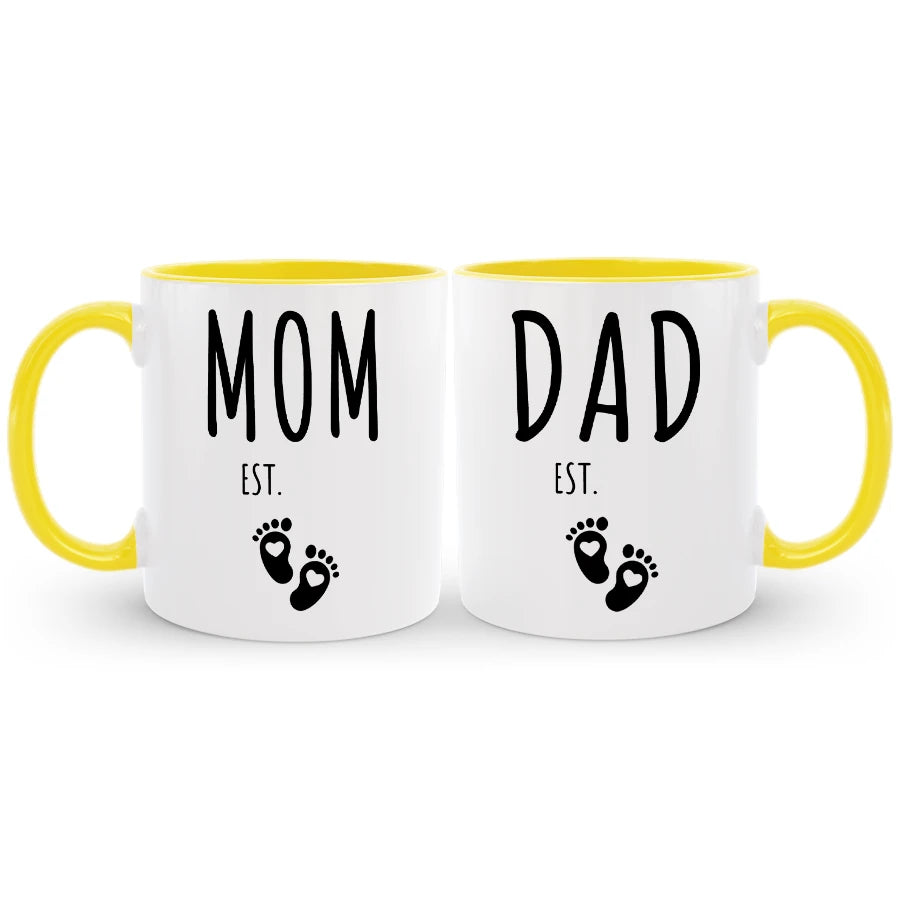 Personalized Parents to Be Mug Set for New Mom & Dad