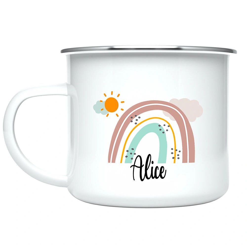 Rainbow Drawing & Unicorn Kids Mug for Girls