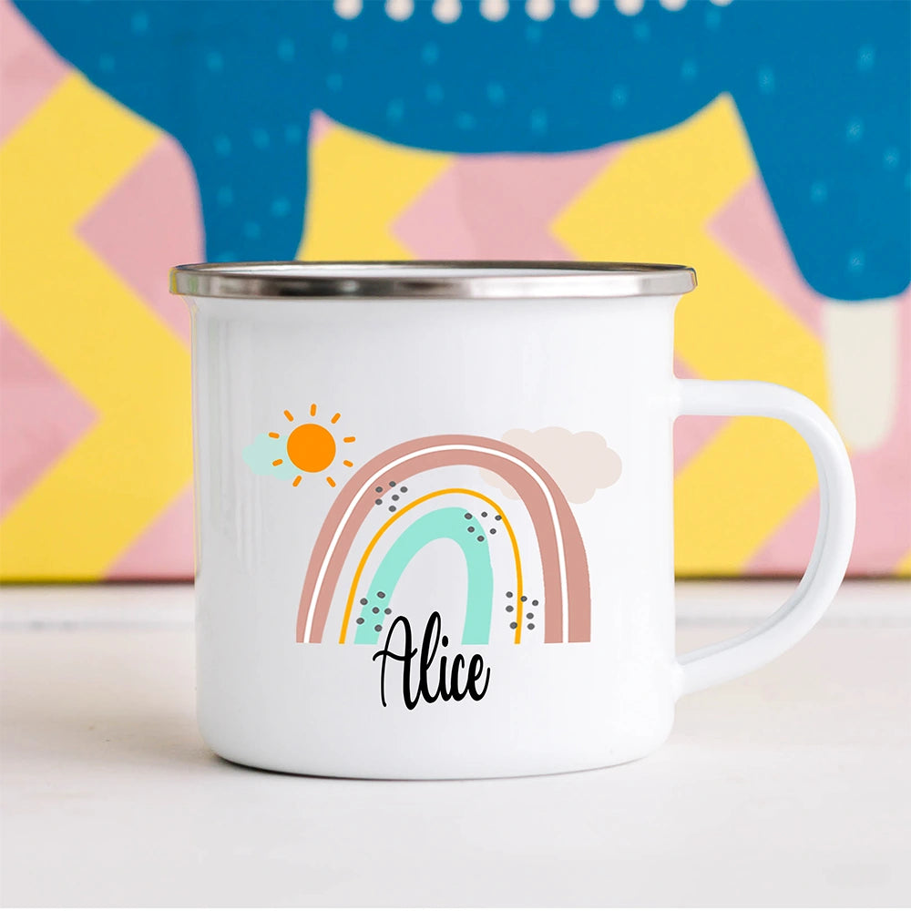 Rainbow Drawing & Unicorn Kids Mug for Girls