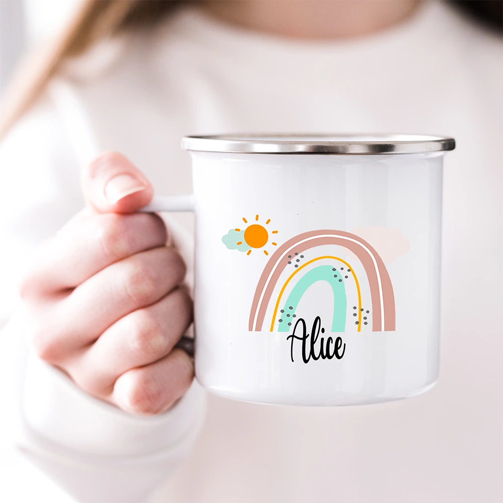 Rainbow Drawing & Unicorn Kids Mug for Girls