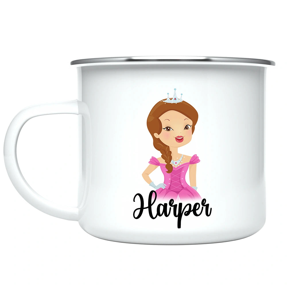 Personalized Princess Girl Hot Chocolate Kids Mug with custom name – child mug