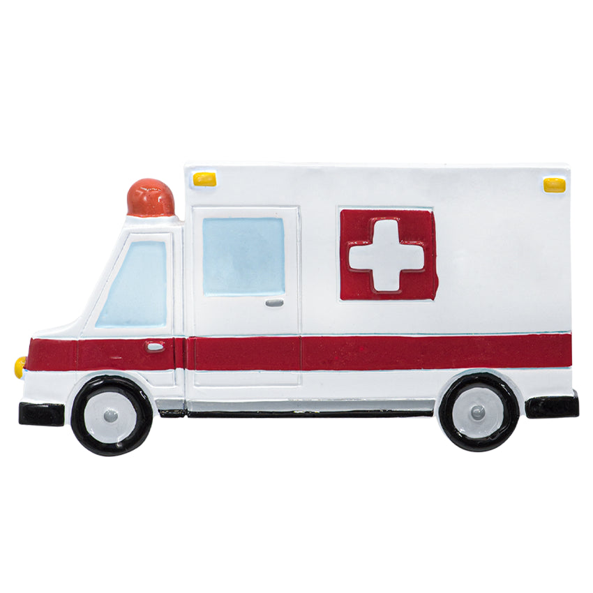 Personalized Ambulance Christmas Ornament