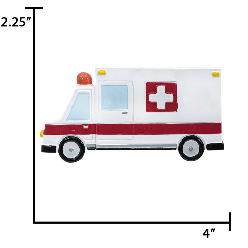 Personalized Ambulance Christmas Ornament