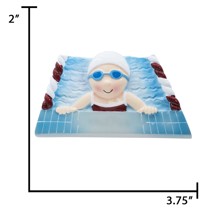 Personalized Swimmer Christmas Ornament / Girl Swimming 2025