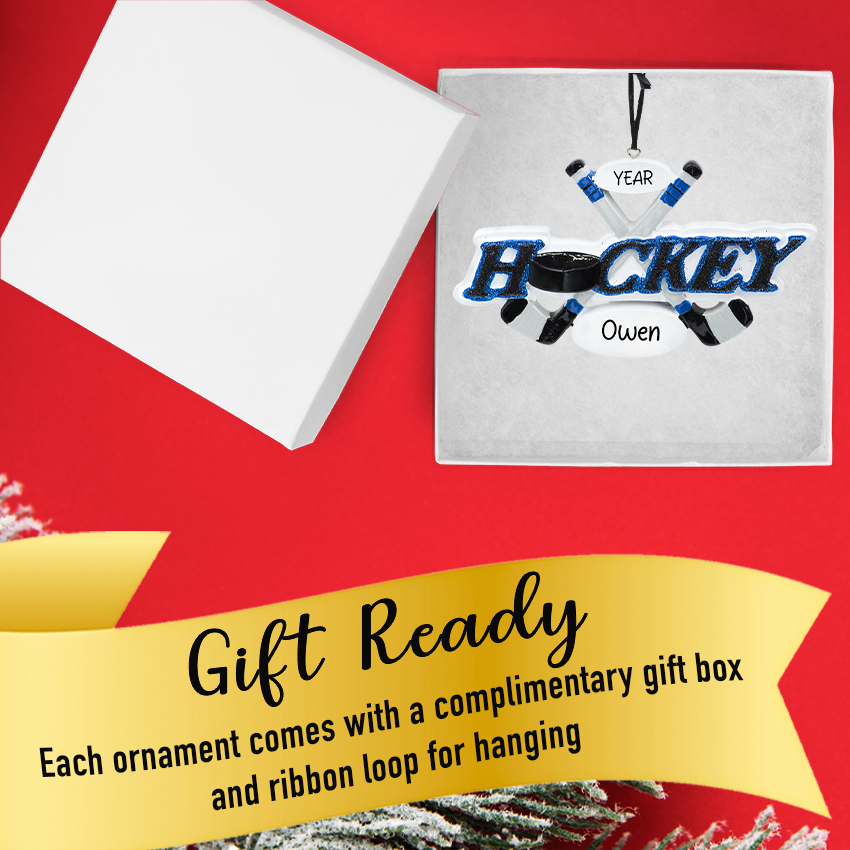 Personalized Ice Hockey Christmas Ornament 2025
