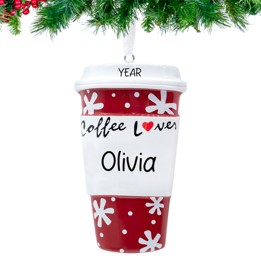 You can make more colorful your decoration with Customized coffee ornament for Christmas.