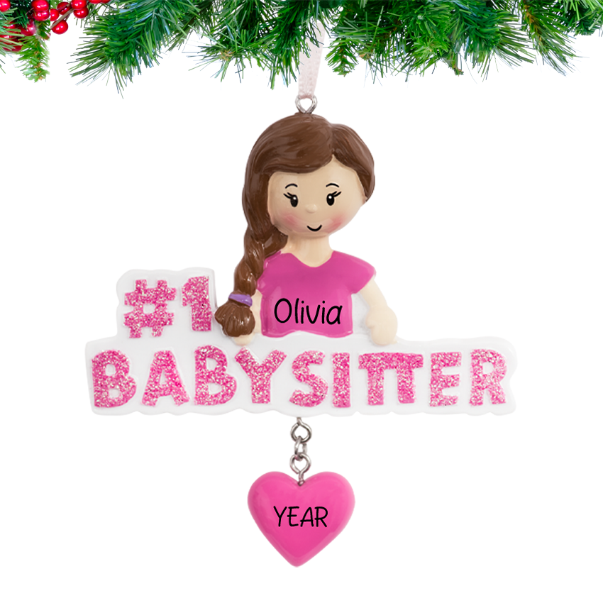 Personalized Babysitter Christmas Ornament / #1 Babysitter