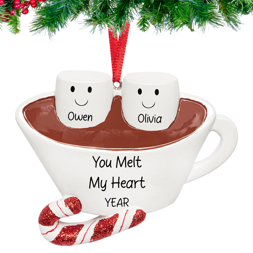 Personalized Hot Chocolate Couple Christmas Ornament