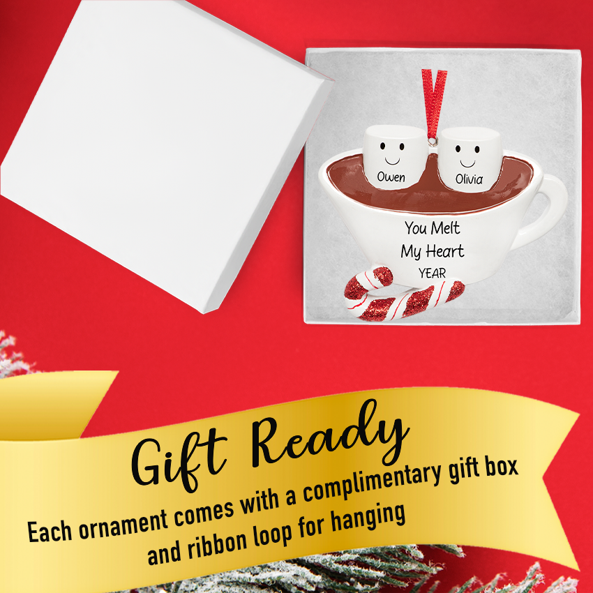 Personalized Hot Chocolate Couple Christmas Ornament