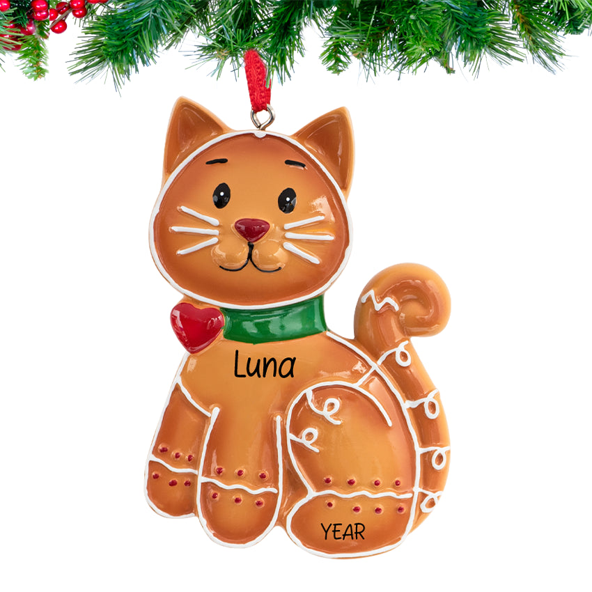 Have you checked out our personalized gingerbread cat ornament?