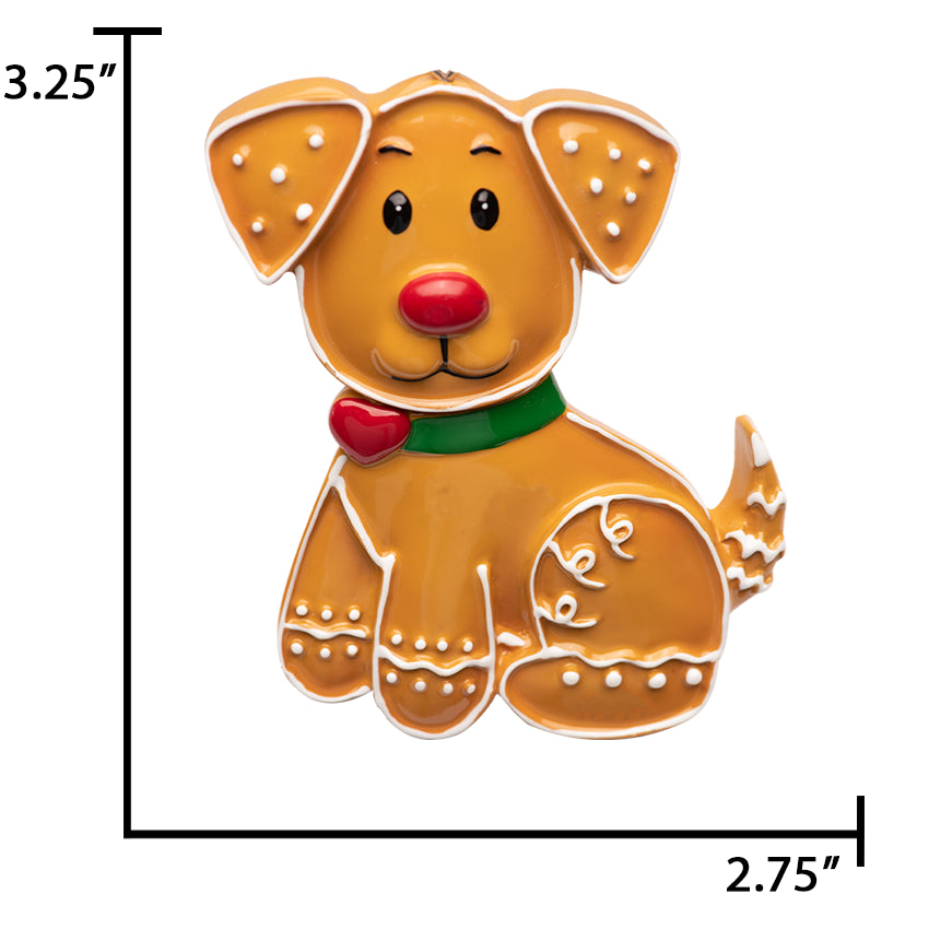 Personalized Gingerbread Dog Christmas Ornament