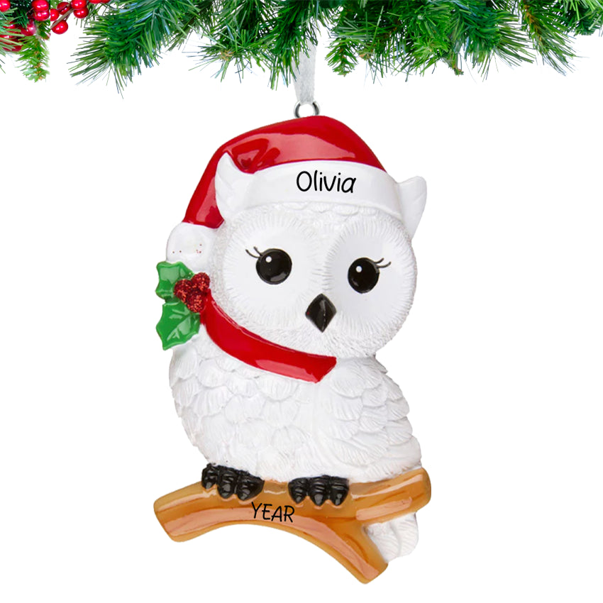 Personalized Owl Christmas Ornament