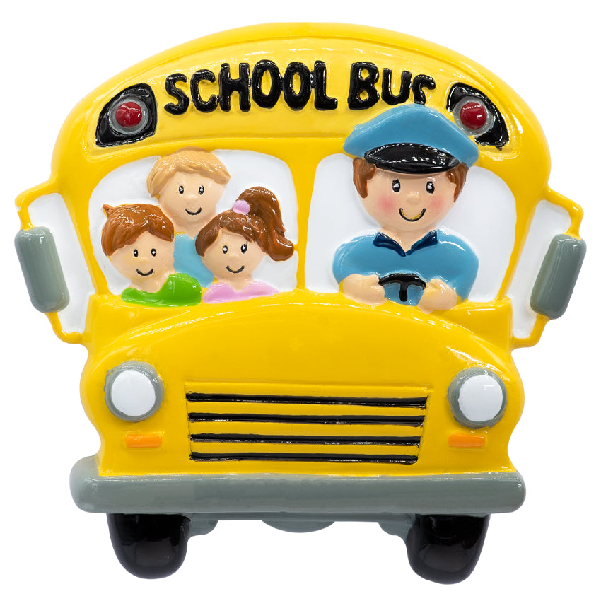 Personalized School Bus Christmas Ornament