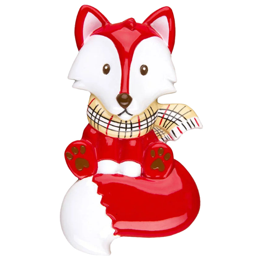 Personalized Fox Christmas Ornament