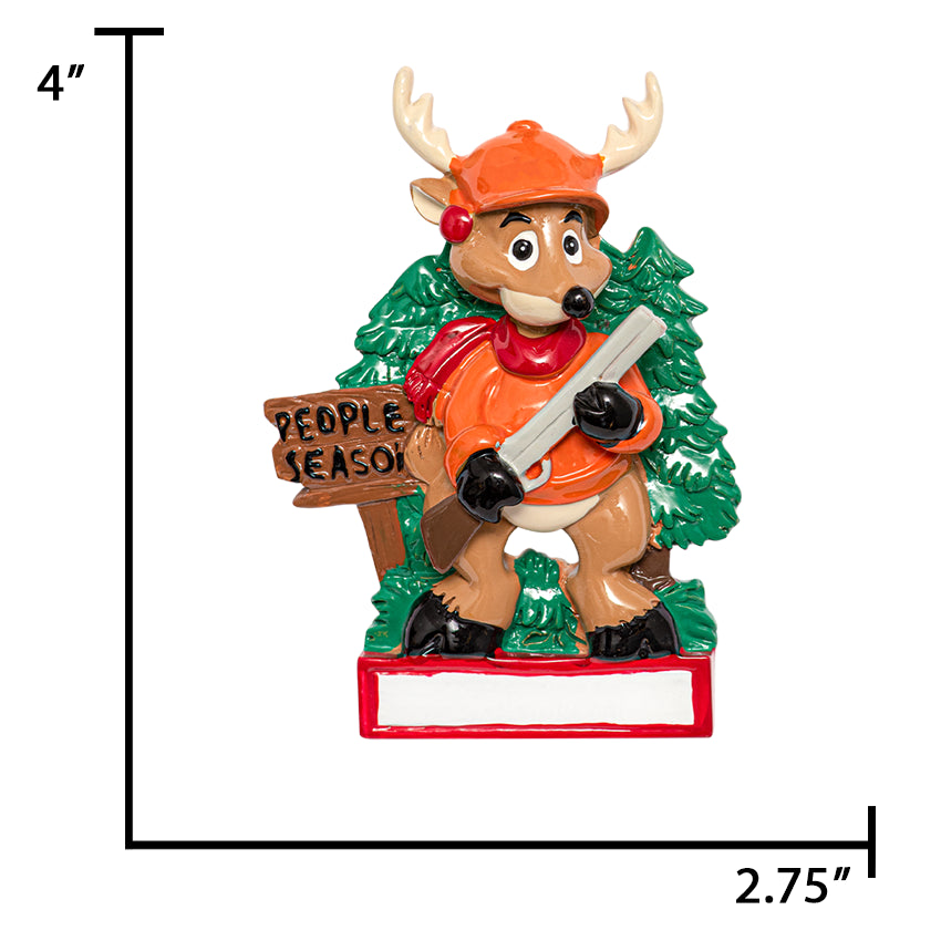 Personalized People Season Hunting Christmas Ornament