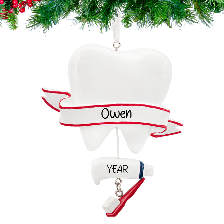 Personalized Dentist Christmas Ornament