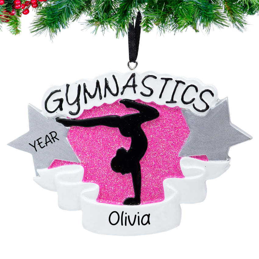 Personalized Gymnastics Christmas Ornament - Gymnast Girl 2025