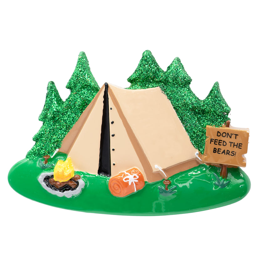Personalized Camping Christmas Ornament