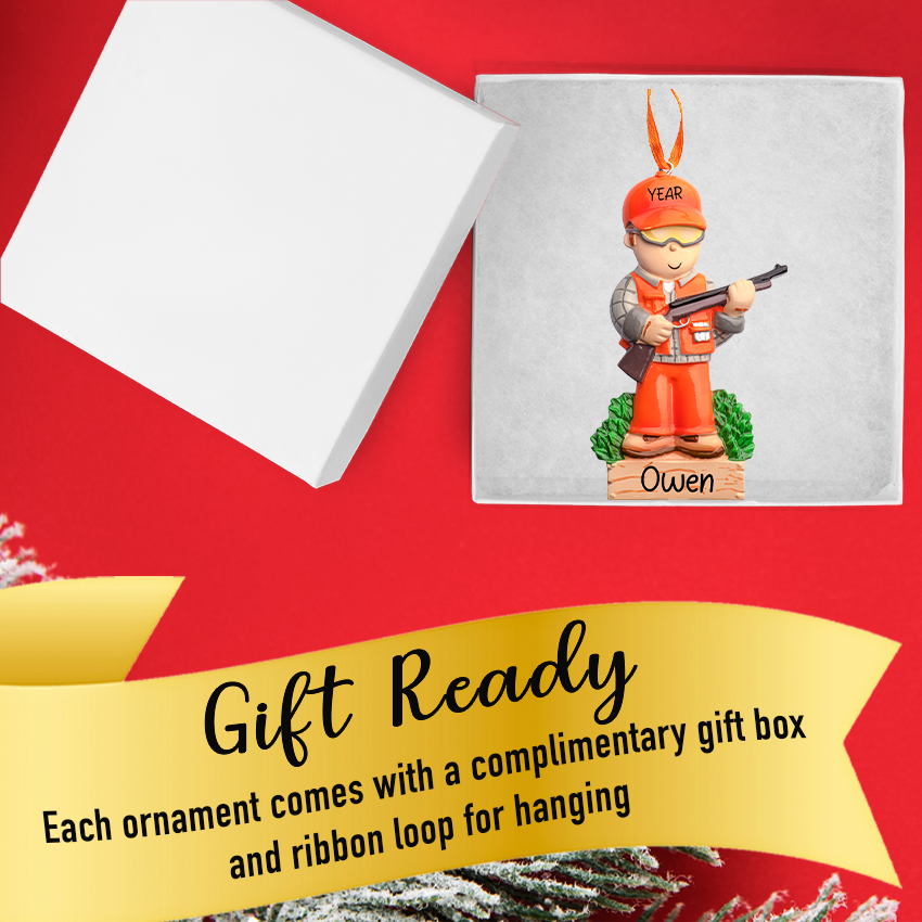 Personalized Hunter Christmas Ornament