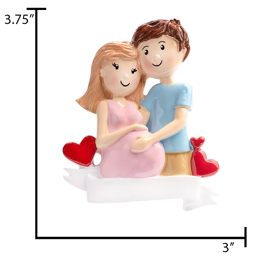 Personalized Pregnancy Christmas Ornament – Expecting 2025