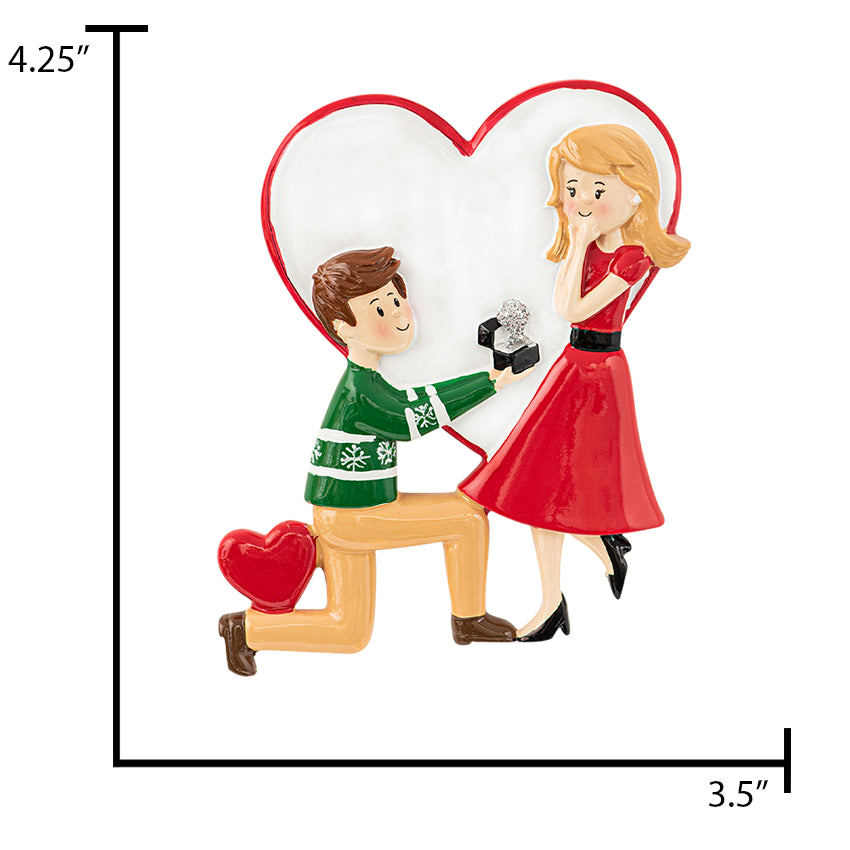 Personalized Our First Christmas Engaged Ornament