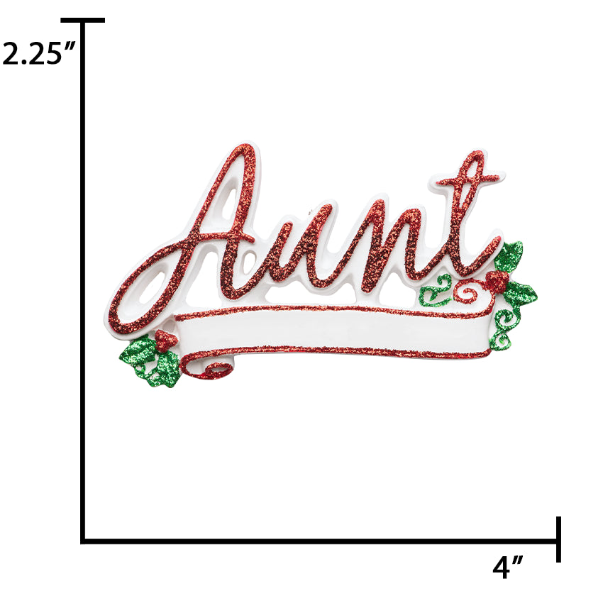 Personalized Aunt Christmas Ornament