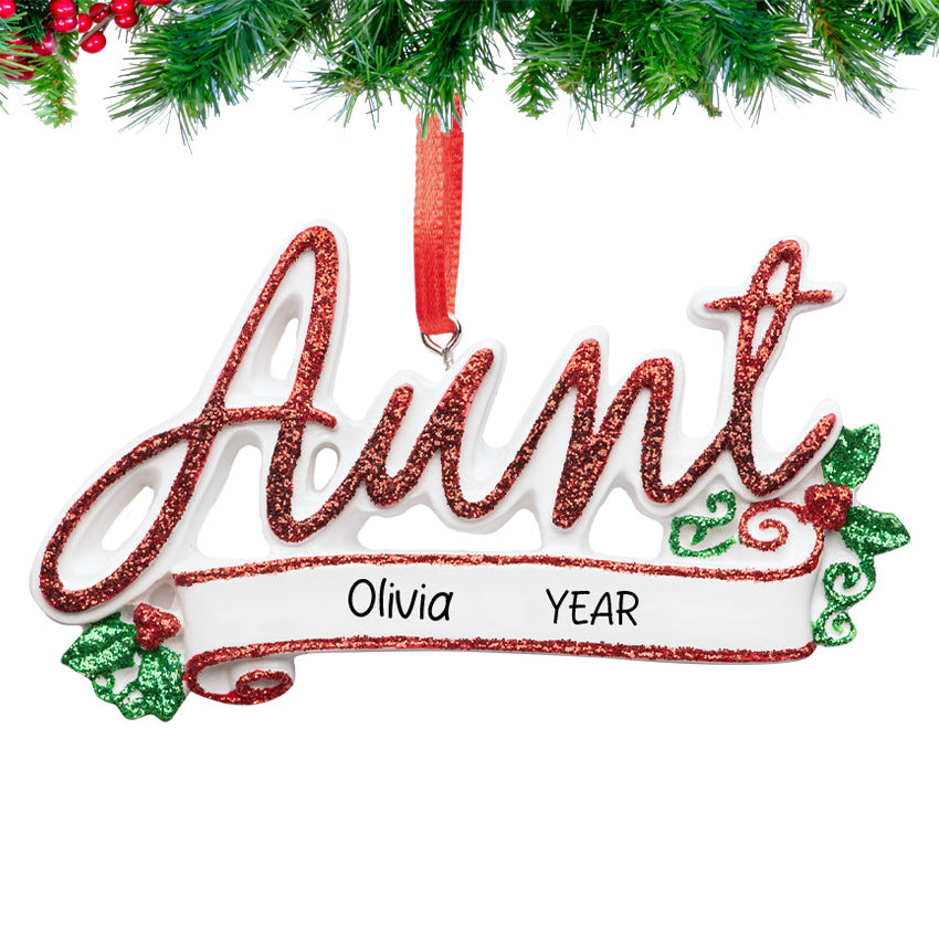 Personalized Aunt Christmas Ornament