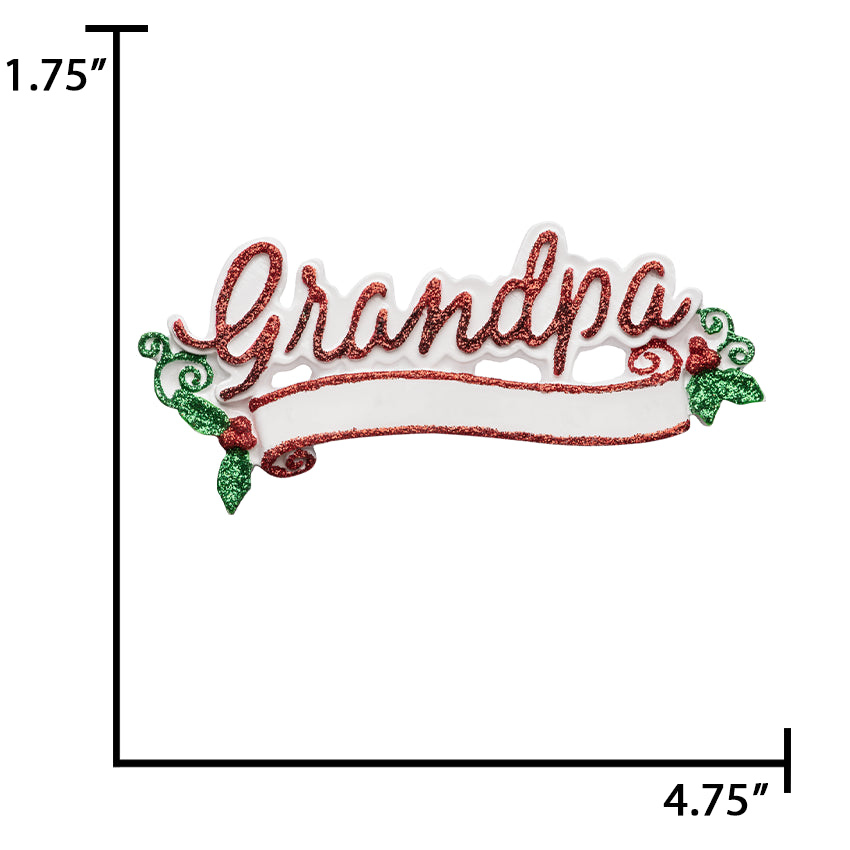 Personalized Grandpa Christmas Ornament