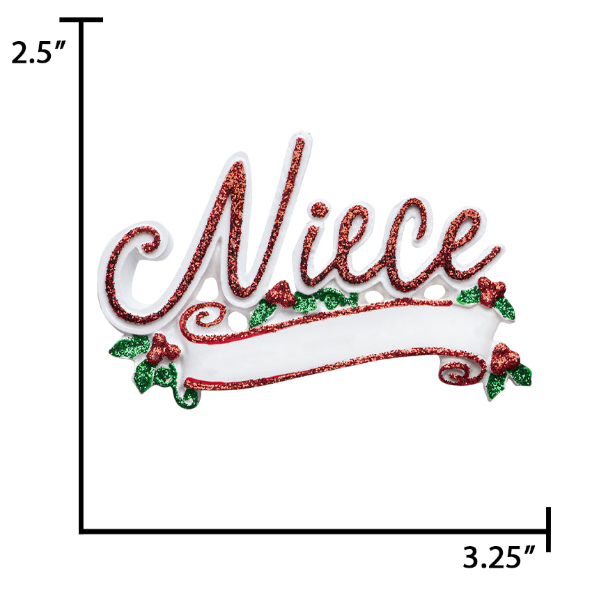 Personalized Niece Christmas Ornament