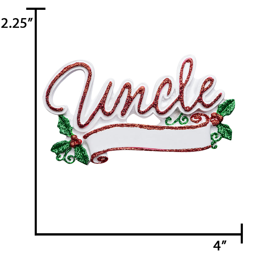Personalized Uncle Christmas Ornament