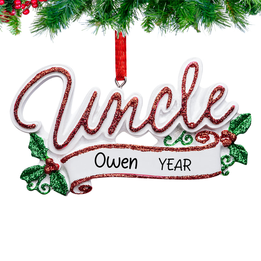 Personalized Uncle Christmas Ornament