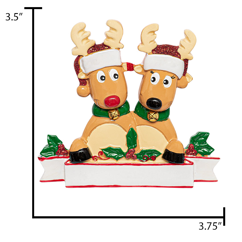 Personalized Reindeer Couple Ornament